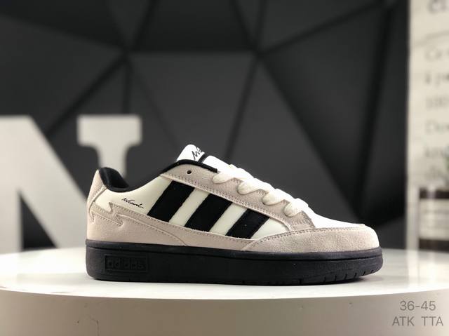 阿迪达斯 Adidas Wcard Adv学院系列 经典复古低帮百搭网球运动休闲鞋 这款Adidas Card低帮经典运动鞋，助你舒适自信活动。采用实穿皮革鞋面
