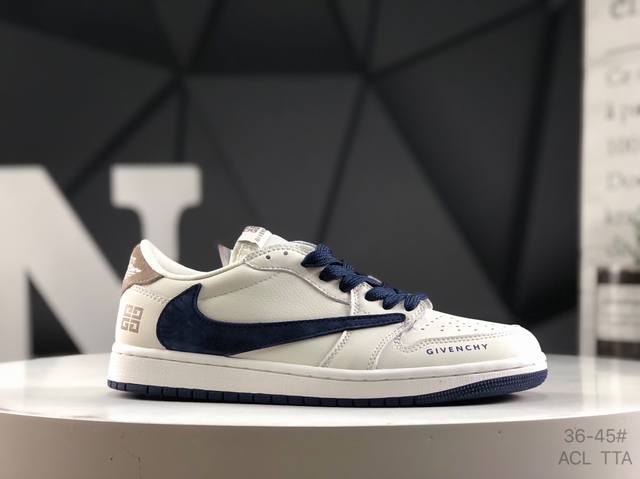 耐克 Aj1倒勾Travis Scott X Air Jordan 1 ” Reverse Mocha “ Aj1乔1 Ts 闪电 联名倒钩 低帮文化篮球鞋 完