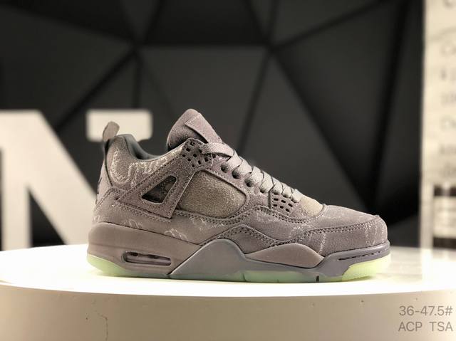 耐克 Air Jordan 4 黑麂皮 黑涂鸦 Gx版本 货号 930155 003 尺码：如图所示 Acp Tsa