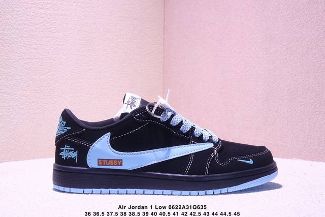 Travis Scott X Fragment Design X Jordan Air Jordan 1 Low Og Sp “斯图西联名 黑蒂芙尼” 多方联名