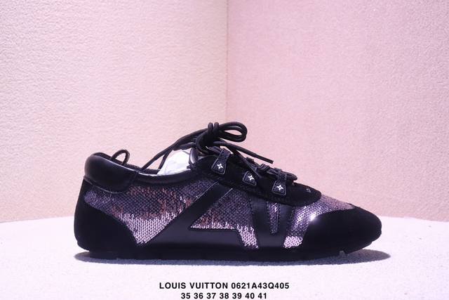 纯原Louis Vuitton Sneakerina 德训鞋 羊皮革 圆头系带 芭蕾风 薄底鞋 路易威登 低帮 生活休闲鞋 Lv Sneakerina 芭蕾风运