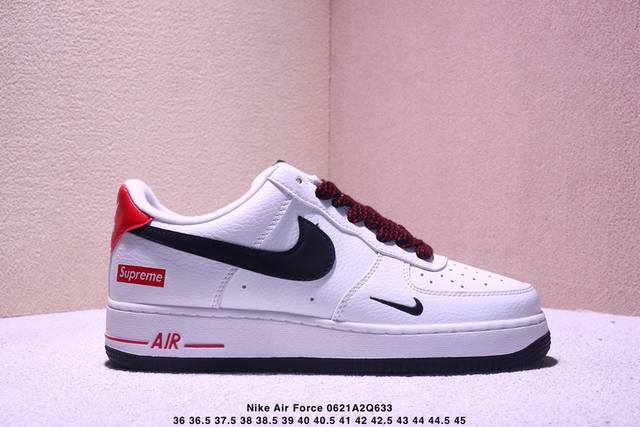 Sup联名 白黑，夏季清新配色，海外限量发售！公司级Nike Air Force 1 ‘07 Low 空军一号 低帮 运动鞋 休闲鞋 折边针车 工艺难度大 原楦
