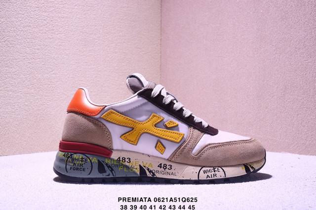 公司级Premiata 牛剖层革 舒适 时尚 经典涂鸦 简约 低帮 生活休闲鞋 尺码:38-45 Xm0621Q625