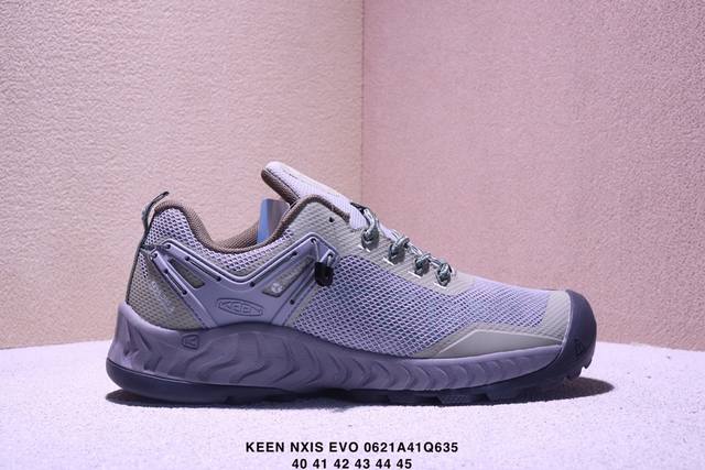 公司级Keen科恩 Nxis Evo Wp 户外运动低帮防水透气徒步鞋 网面与Tpu覆盖增加耐久性舒适透气的纺织衬里提升穿着体验Keen.Dry防泼水 透气膜包