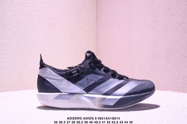 新品 阿迪达斯 Adidas Adidas Adizero Adios 9 舒适百搭防滑耐磨 低帮跑步鞋 男女同款 超轻稳定透气缓震 男女子马拉松运动跑步鞋 A