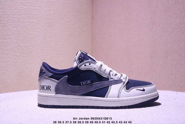 真标Aj1倒勾Travis Scott X Air Jordan 1 ” Reverse Mocha “ Aj1乔1 Ts 联名倒钩 低帮文化篮球鞋 尺码:36