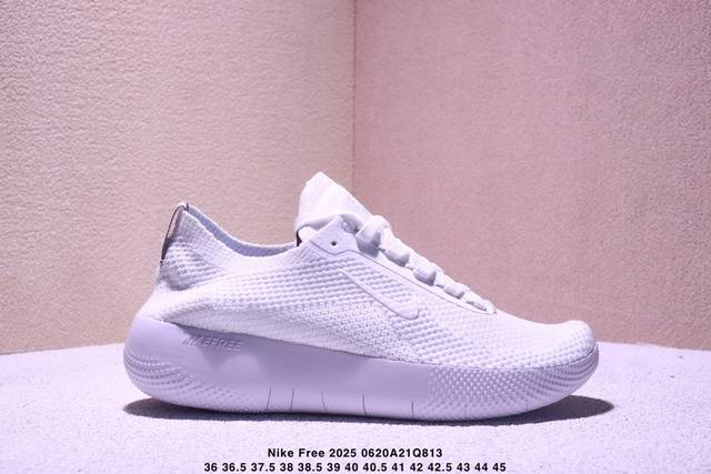 公司级Nike Free 2025 耐克新款飞织面 透气缓震运动跑鞋 官方同步出货 飞织鞋面提供出色的弹性和支撑力鞋底融入凹槽设计 塑就柔韧灵活性 令运动自由无