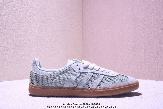 真标Adidas Originals Samba Og 桑巴舞系列 阿迪达斯 三叶草 绅士德训足球风百搭低帮休闲运动板鞋 货号:Kk3529 尺码:35.5 3
