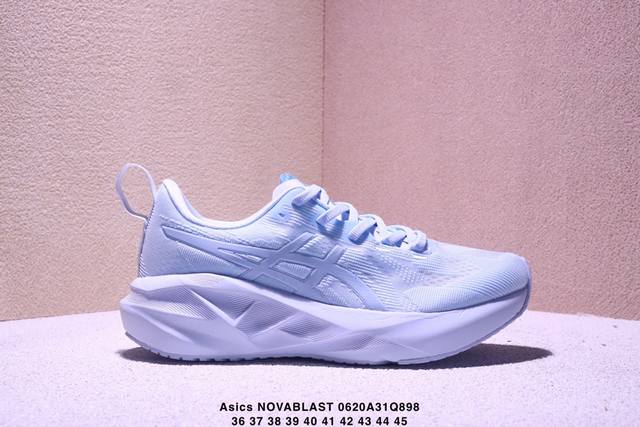 公司级Asics Novablast 5 Le轻量跑鞋 低帮轻量透气缓震休闲运动跑步鞋 货号:1012B818-400 尺码:36-45 Xm0620Q898