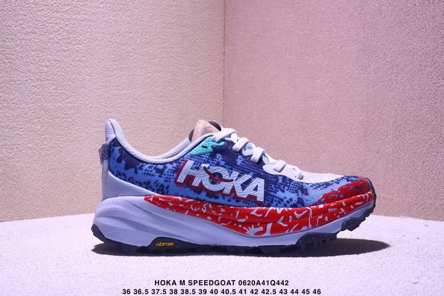 Hoka M Speedgoat 6 全新配色 Hoka One One是来自美国的跑步鞋知名品牌，创立于2009年，始终致力于为所有跑者提供更新、更好的跑步装