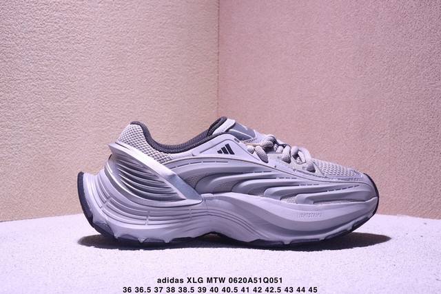 Adidas Xlg Mtw系列 舒适防滑透气 低帮 休闲跑步鞋男女同款 与众不同的结构美学，在这种纯色氛围里，也可以有更纯粹的展现 货号：Jr6393 尺码：