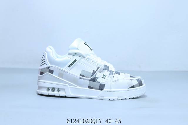 Lv路易威登Louis Vuitton Trainer Sneaker Low休闲运动文化百搭篮球板鞋 612410Adquy 40-45