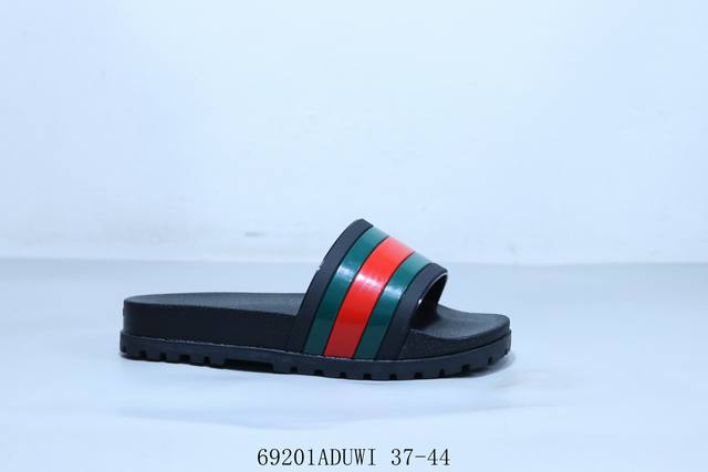 Gucci 古驰夏季时装鞋 印花一字拖 明星同款拖鞋 69201Aduwi 37-44