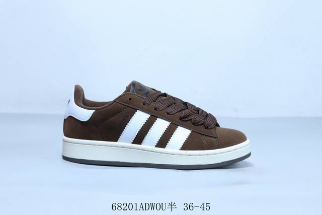 阿迪达斯 Adidas Originals Campus 00S 学院系列 面包风 经典复古低帮百搭休闲运动板鞋 68201Adwou半 36-45