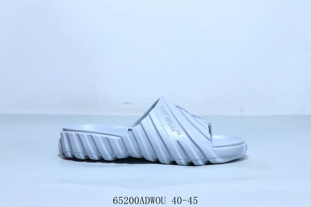 Off-White 舒适脚感 抗磨防滑 休闲沙滩运动拖鞋 65200Adwou 40-45