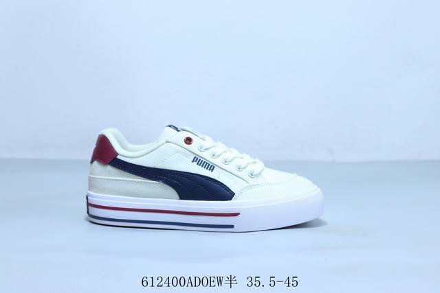 彪马Puma Court Classic Vulc Fs 帆布低帮厚底百搭休闲板鞋 612400Adoew半 35.5-45