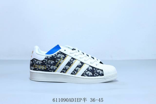 阿迪达斯Adidas Originals Superstar防滑耐磨轻便透气 低帮 贝壳头板鞋 货号 Bz2507 6 90Adiep半 36-45