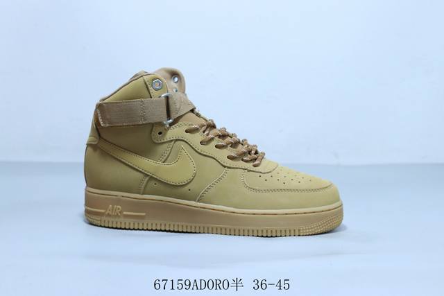 耐克 Nike Air Force 1 Af1耐克 高帮小麦空军一号休闲板鞋 货号 Cj9178-200 67159Adoro半 36-45
