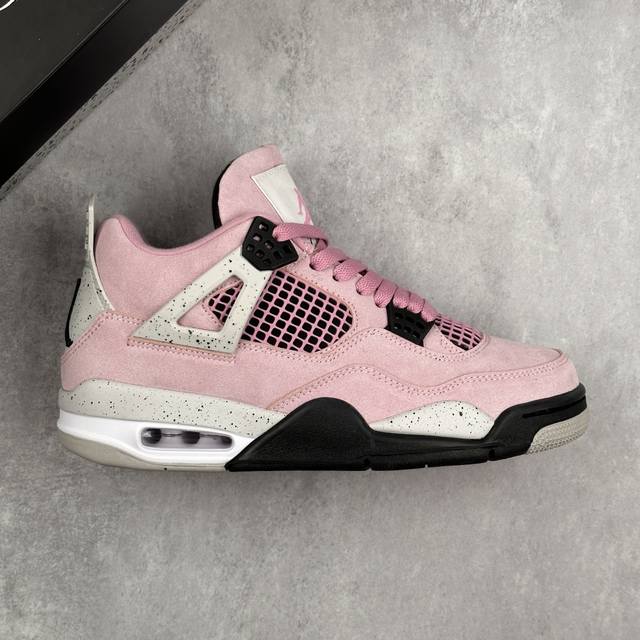 本地 核心私 Air Jordan 4 Orchid Aj4 乔4猛男粉 复古中帮休闲文化篮球鞋 #鞋身以大面积淡粉色为主色调呈现，在鞋帮、后跟以及中底部分采用