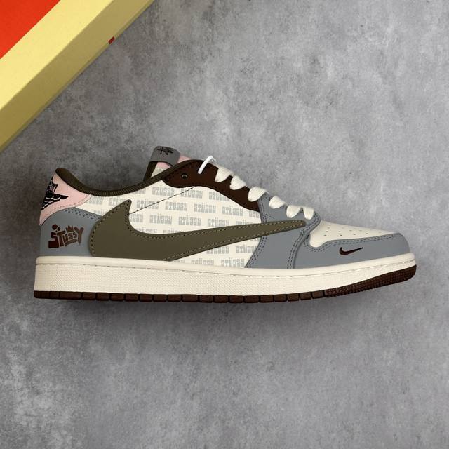 本地 核心私 Travis Scott X Fragment Design X Jordan Air Jordan 1 Low Og Sp “斯图西联名---奶