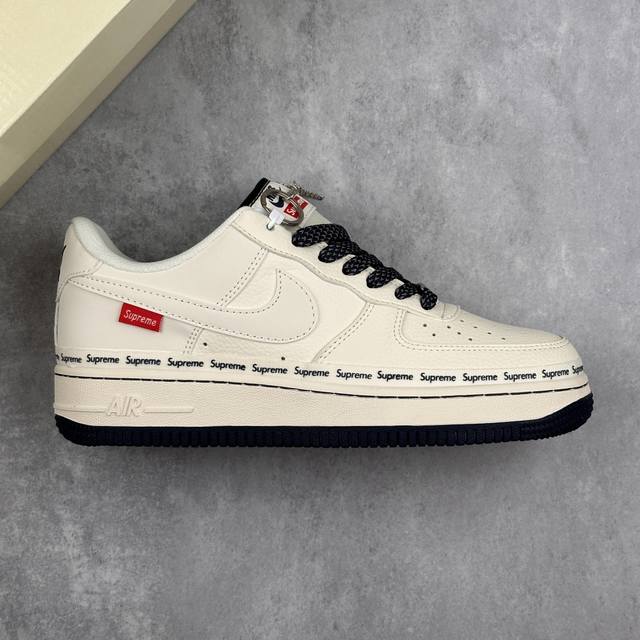 本地 核心私 Nike Air Force 1'07 Low Supreme联名 米蓝弹幕 空军一号低帮休闲板鞋 #原楦头原纸板 原装鞋盒 定制五金配件 内置全