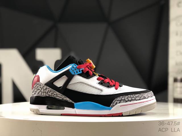 耐克 Nike Jordan Spizike Low 经典爆裂纹复古运动篮球鞋！全新低帮造型吸睛！整双鞋在融合了 Air Jordan 经典鞋款中的标志性元素之