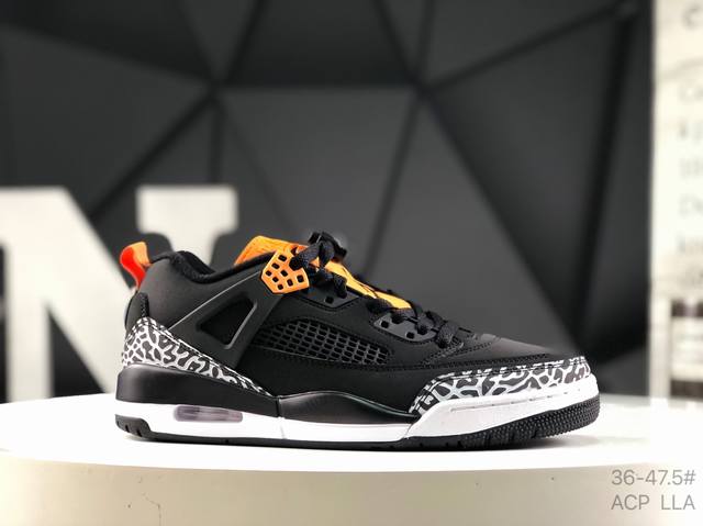 耐克 Nike Jordan Spizike Low 经典爆裂纹复古运动篮球鞋！全新低帮造型吸睛！整双鞋在融合了 Air Jordan 经典鞋款中的标志性元素之