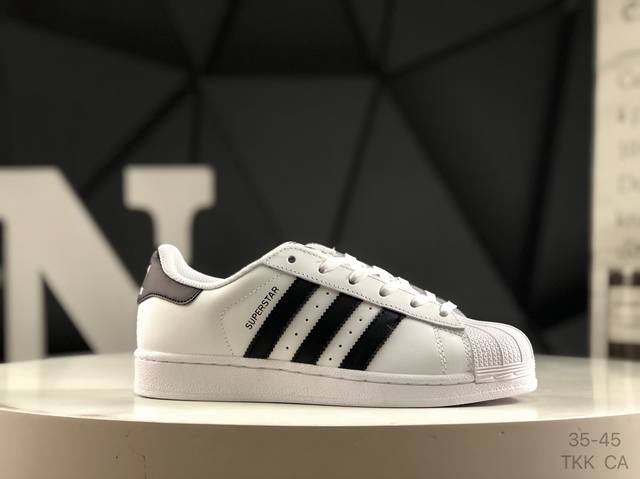 真标带半码贝壳头 阿迪达斯 Ad Originals Superstar 三叶草贝壳头百搭休闲板鞋 货号：G17068 尺码：如图所示 Tkk Ca