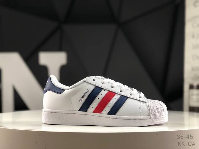 真标带半码贝壳头 阿迪达斯 Ad Originals Superstar 三叶草贝壳头百搭休闲板鞋 货号：S79208 尺码：如图所示 Tkk Ca