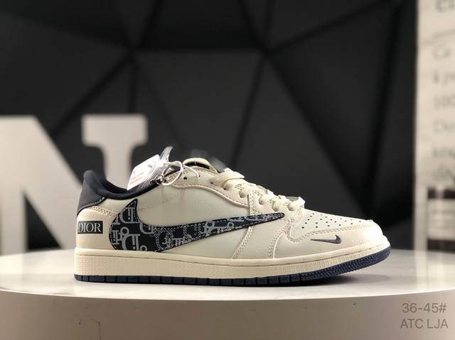 公司级带半码 耐克 Travis Scott X Fragment Design X Jordan Air Jordan 1 Low Og Sp “迪奥联名 多