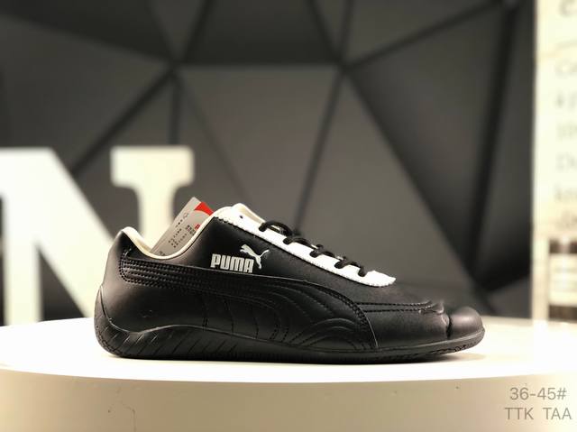真标带半码 彪马 Puma Speedcat 联名复古彪马薄底轻盈休闲运动鞋 以质感皮革鞋面混搭网布设计 并配有激光切割细节 别具特色 彰显个性 可拆卸鞋舌 随
