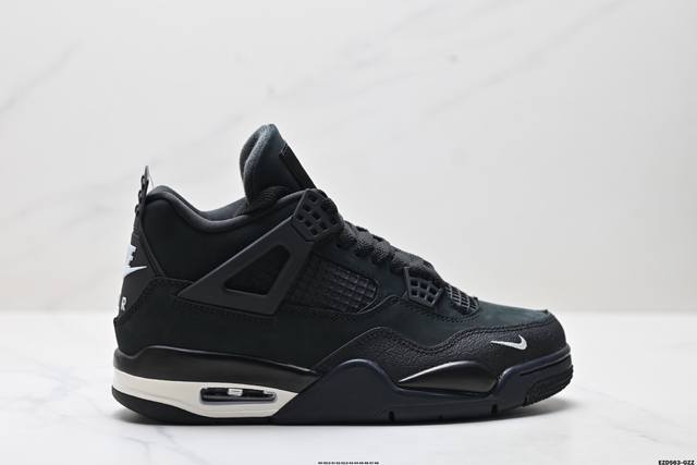 纯原Nike Air Jordan 4 Retro 耐克迈克尔 乔丹Aj4代中帮复古休闲运动文化篮球鞋 原厂材料Tpu超Q弹网格材质 缜密拉帮及中底钢印细节 组