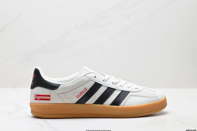 公司级Adidas Originals Gazelle Indoor ‘Diy‘定制 系列 阿迪达斯 三叶草绅士德训足球风百搭低帮休闲运动板鞋 原装头层材料 用