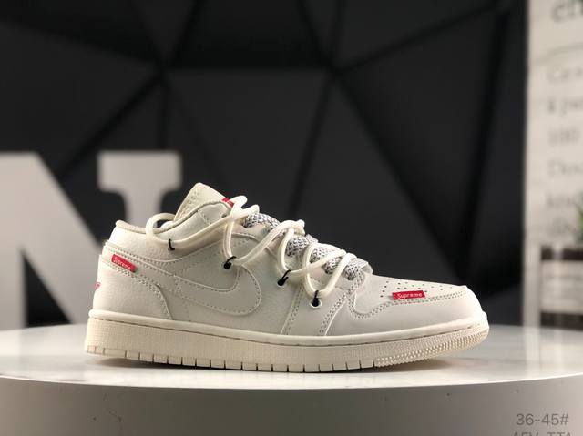 耐克 Air Jordan 1 Low 此款主张打破传统的工业化流水线设计限制，以Made By Ideas的超级创意为理念，集结众多潮流设计师，结合时下最In
