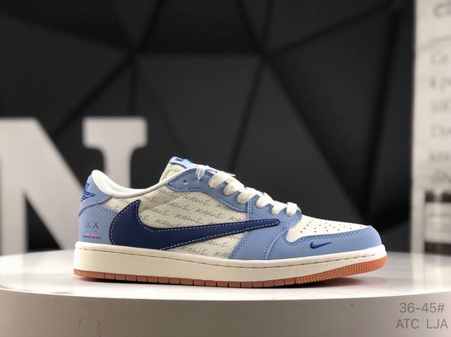公司级带半码 耐克 Nike Air Jordan 1 Low Og Sp乔1 低帮潮流缓运动休闲板鞋。Aj1 低帮拼接 完美版型真头层牛皮# 内置缓震气垫 原