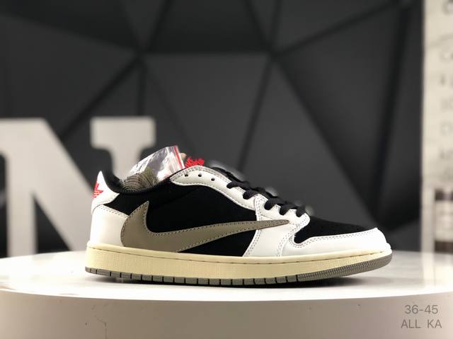 耐克 Nike Air Jordan 1 Low Aj1 乔1 低帮潮流运动休闲板鞋。Aj1 低帮拼接 完美版型真头层牛皮# 内置缓震气垫 原鞋开模 拒绝公底
