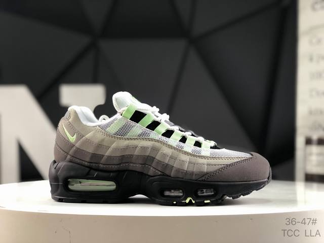 耐克 Nike Air Max 95 Og Neon 合成革 渐变 织物 防滑减震 低帮 货号：Cd7495 101 尺码：如图所示 Tcc Lla