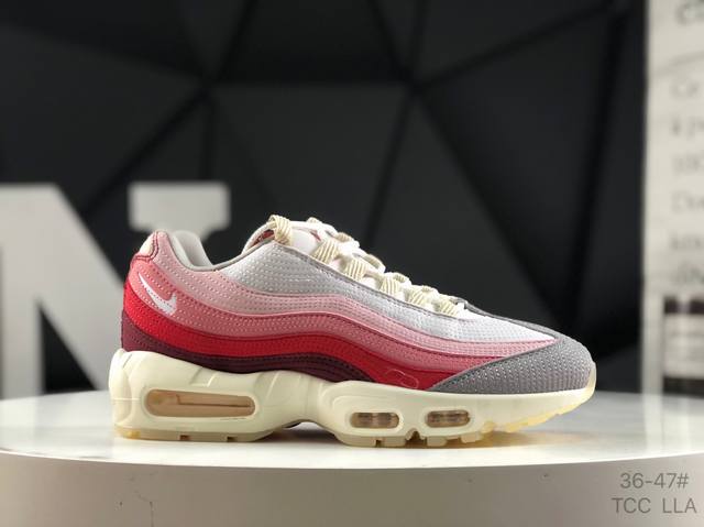 耐克 Nike Air Max 95 Og Neon 合成革 渐变 织物 防滑减震 低帮 货号：Dm0012 600 尺码：如图所示 Tcc Lla