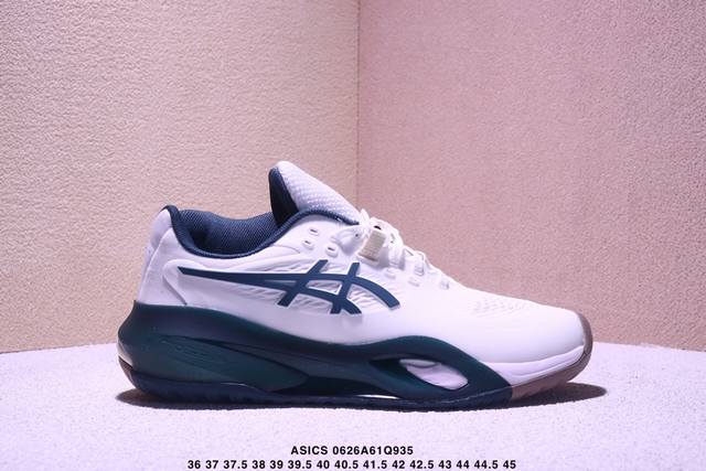 公司级Asics Gel-Resolution X 亚瑟士 专业网球鞋 没有鞋骨的设计 这是一种创新技术 它让脚底在每一次着地时都能感受到柔软而充足的缓冲 就像