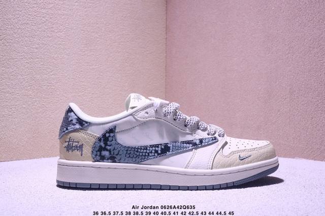 海外爆款限量发售！Travis Scott X Fragment Design X Jordan Air Jordan 1 Low Og Sp “古驰联名 绿花