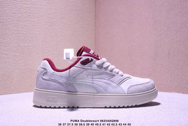 真标Puma Doublecourt 潮流运动 防滑耐磨 低帮 彪马板鞋 货号:293283-01 尺码:36 37 37.5 38 38.5 39 40 40