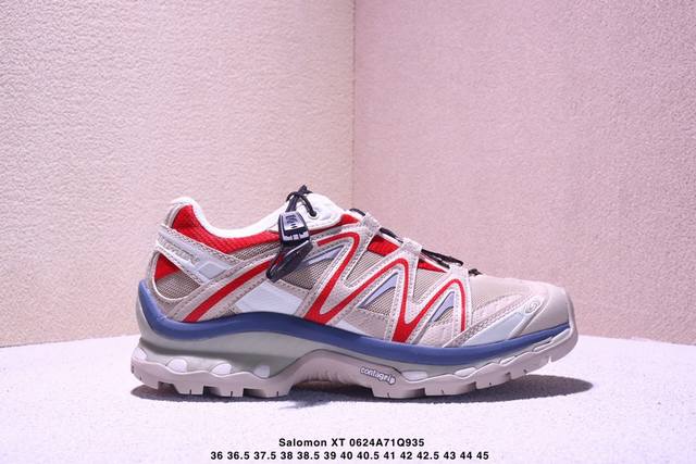 萨洛蒙 Salomon Xt-Quest Adv 探索者系列 潮流越野机能户外休闲运动跑步鞋 采用透气网布与防护皮革组合鞋面材质 牛角扣系带开合 欧索莱环保去臭