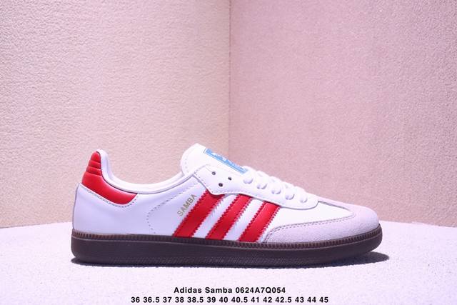 真标Adidas Originals Samba Og 桑巴舞系列 阿迪达斯 三叶草 绅士德训足球风百搭低帮休闲运动板鞋 货号: 尺码:35.5 36 36.5