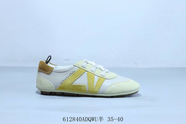Lv Sneakerina 德训鞋情侣款复古运动板鞋休闲鞋 612840Adqwu半 35-40