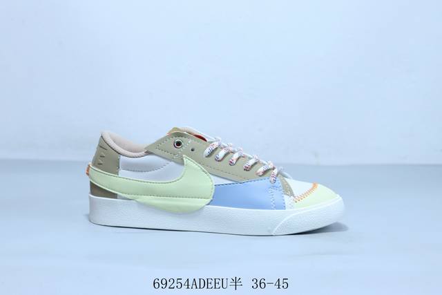 耐克 大勾 Nike Blazer Mid 77 Vntg We Suede 开拓者 低帮复古休闲板鞋 货号 Dq1470-102 69254Adeeu半 36