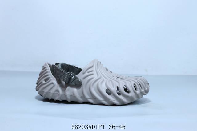 美国休闲鞋履品牌 卡骆驰联乘新晋国际知名鞋类设计师Salehe Bembury X Crocs Pollex Clog Peach 指纹式脊骨系列夏日沙滩室内外