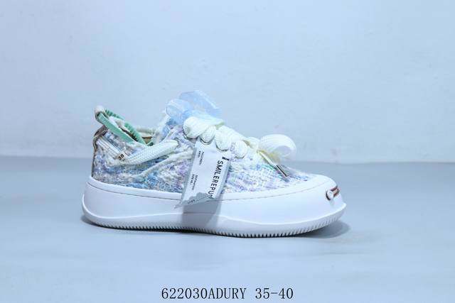 吴建豪个人主理潮流品牌Xvessel G.O.P. Marshmallow Lows 棉花糖开口笑系列解构重叠厚底软木低帮百搭增高帆布硫化板鞋 6 30Adur