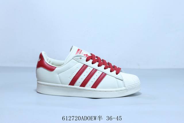 阿迪达斯 Adidas Superstar 三叶草经典贝壳头系列 新款休闲板鞋潮流男女士运动鞋 货号 Jp9 612720Adoew半 36-45