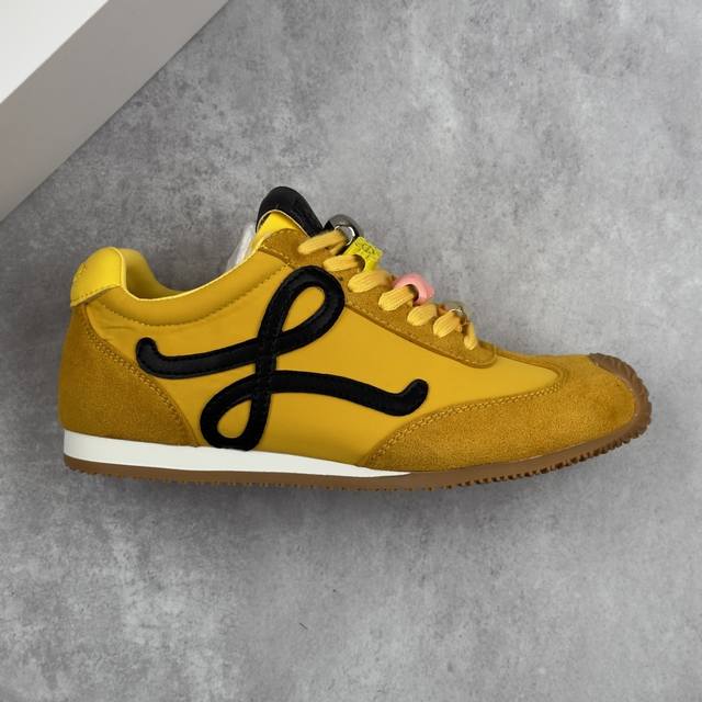 本地 核心私 配件丢失扣10 罗意威Loewe Ballet Runner Sneakers 芭蕾舞 系列阿甘复古风德训薄底百搭休闲运动鞋 Max推荐版本 市面