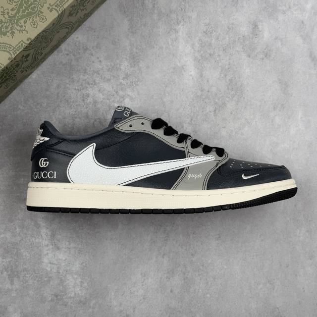 本地 核心私 Travis Scott X Fragment Design X Jordan Air Jordan 1 Low Og Sp “古驰联名 黑灰”